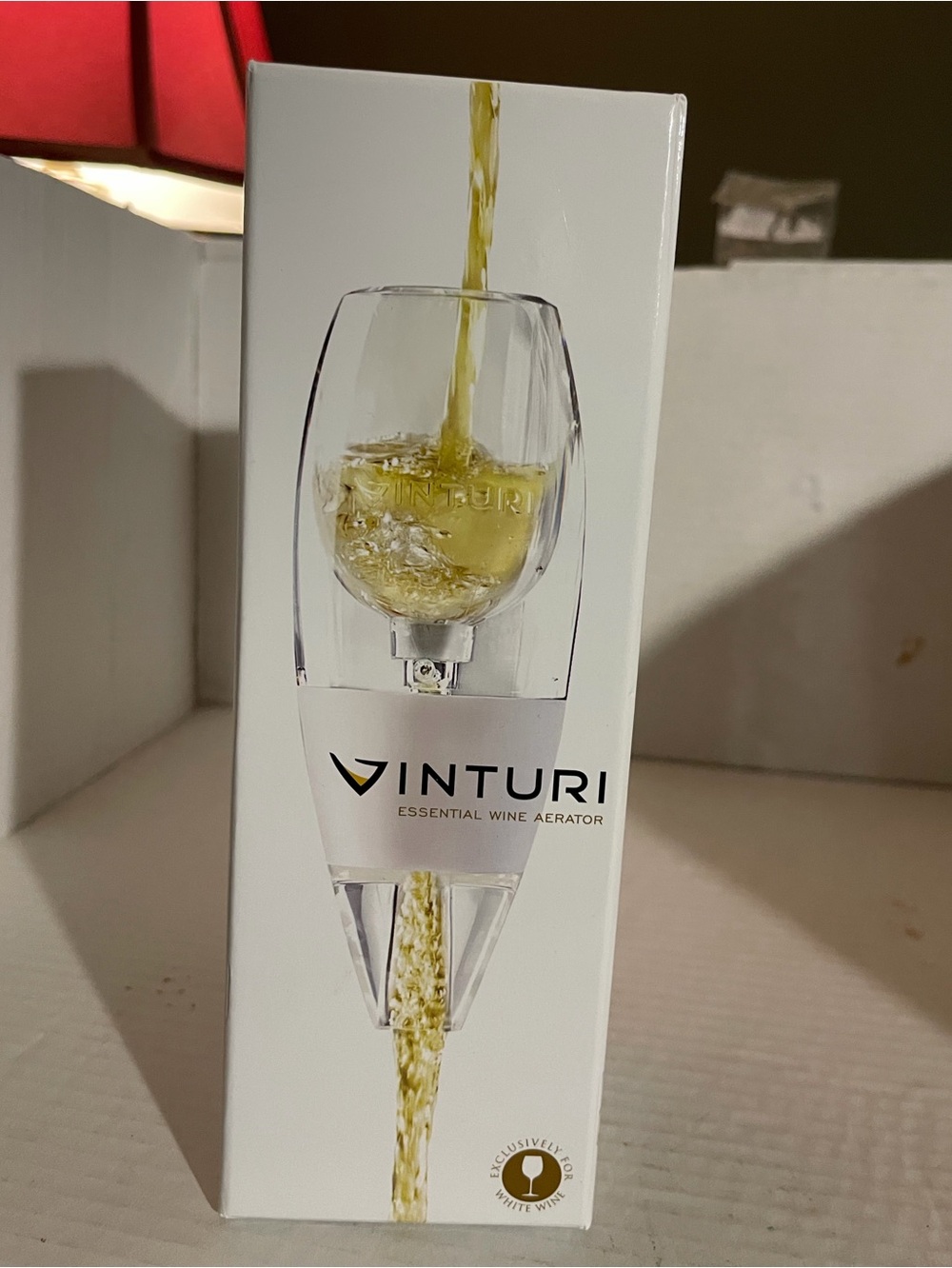 Vinturi Essential white Wine Aerator - Clear/White new in box